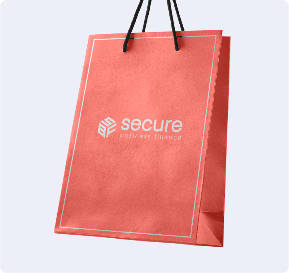 Secure Business Finance tote bag mockup.