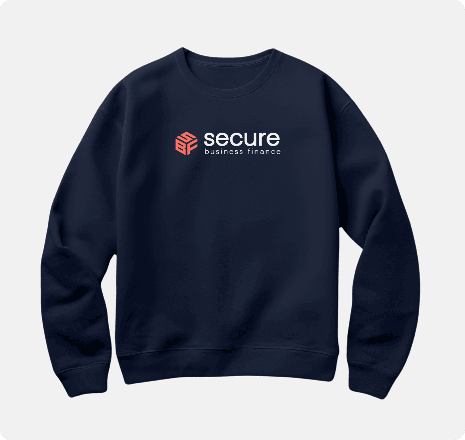 Secure Business Finance jumper mockup.