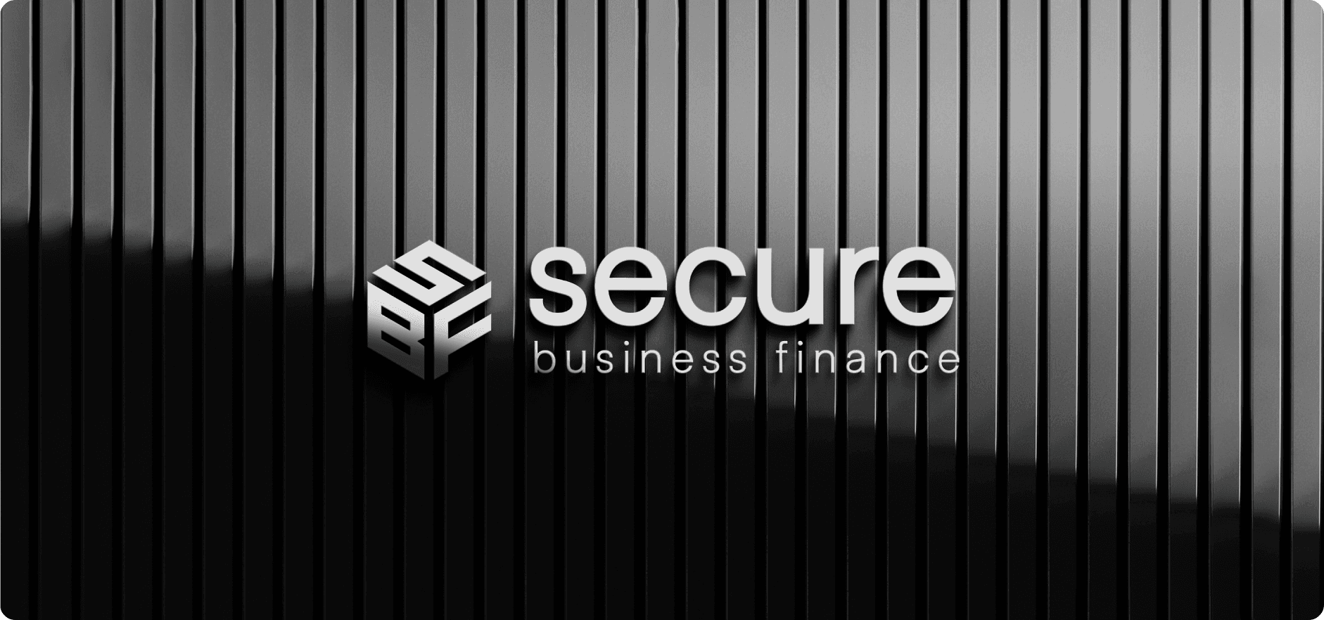 Secure Business Finance logo presentation mockup.