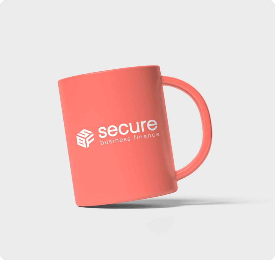 Secure Business Finance coffee mug mockup.